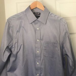 Kirkland Signature Button Down Silver 16 1/2 32/33